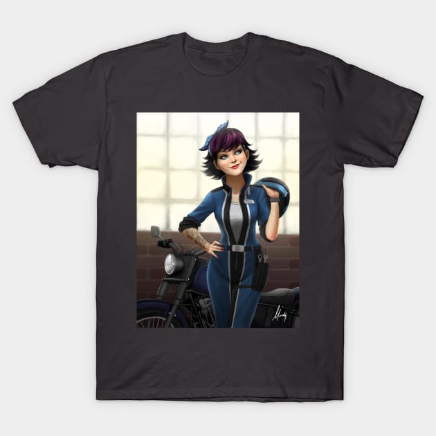 Pinup Mechanic T-Shirt by mauriciomorali